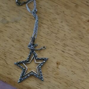 Chic Silver Star Necklace